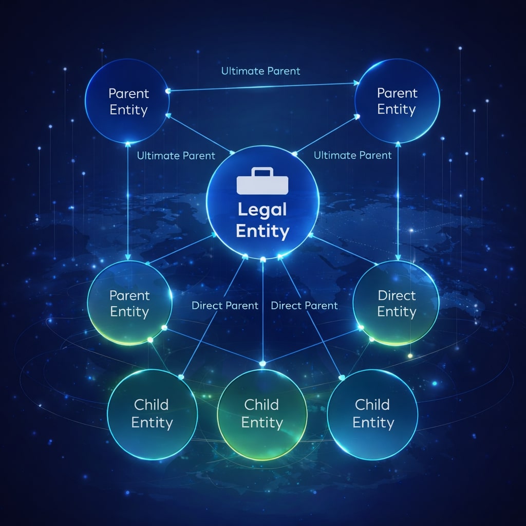 LEI nivå 2-data som viser selskapets eierskap og kontrollforhold