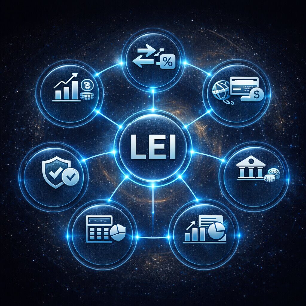 Globale bruksområder for LEI-kode i finansmarkeder, betalinger, rapportering og internasjonal forretningsdrift